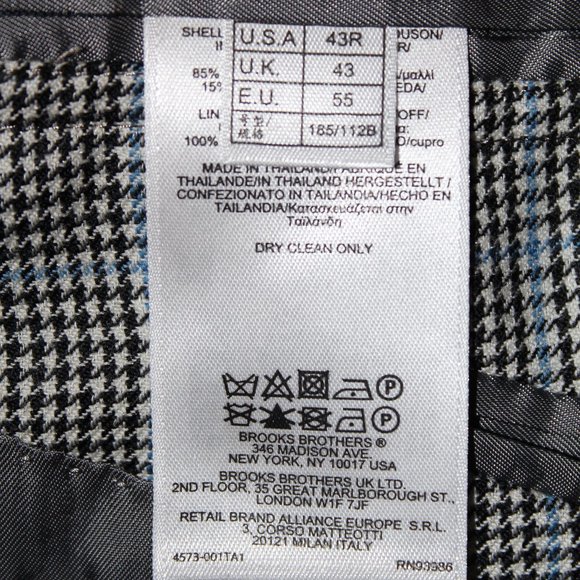 Brooks Brothers Fitzgerald Wool Silk Houndstooth - Picture 6 of 7